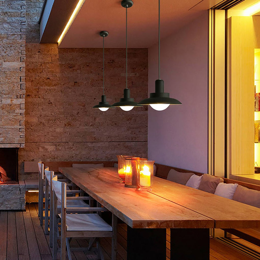 Industrial Pendant Light with Matte Black Finish – Stylish Outdoor and Indoor Lighting 2