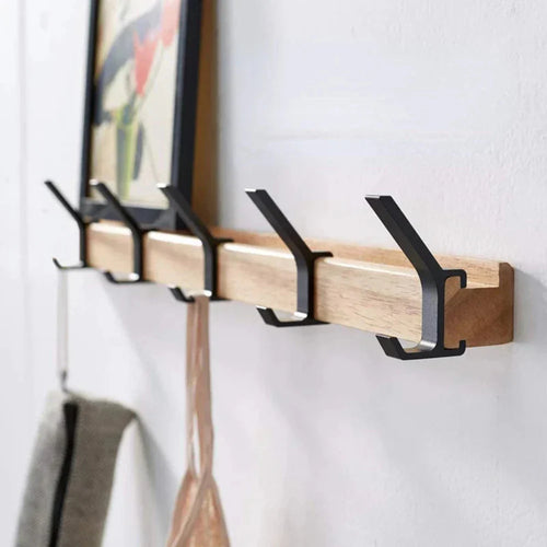 Nordic Design Wall Coat Rack with Movable Double Hooks – Stylish and Durable Storage Solution 1