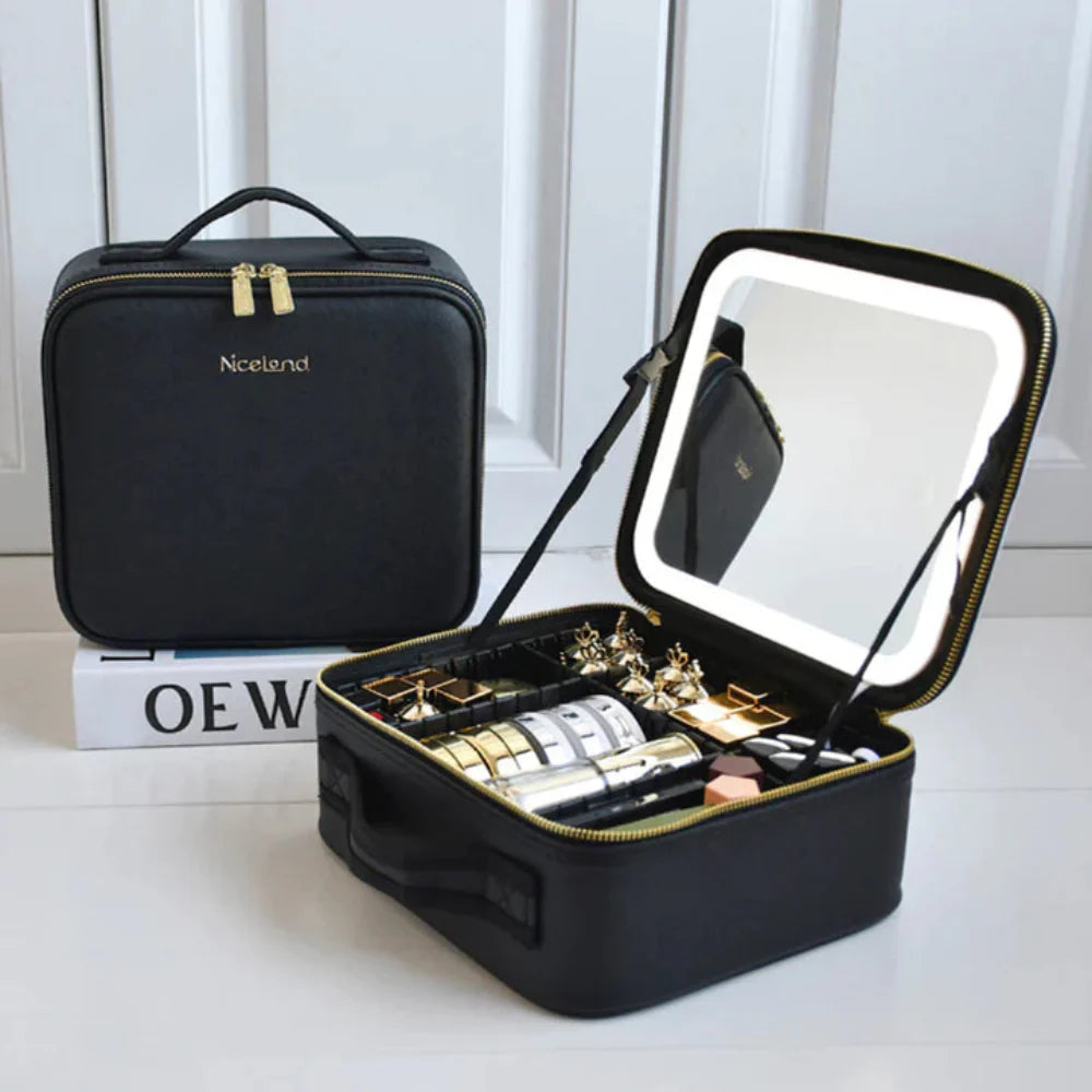 Stylish Waterproof Makeup Bag with Multiple Pockets – Compact Cosmetic Organizer 8