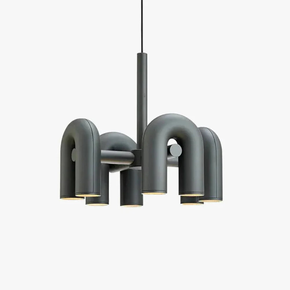 Scandinavian U-Shaped Pendant Light with Adjustable Suspension – Warm White LED Lighting 7