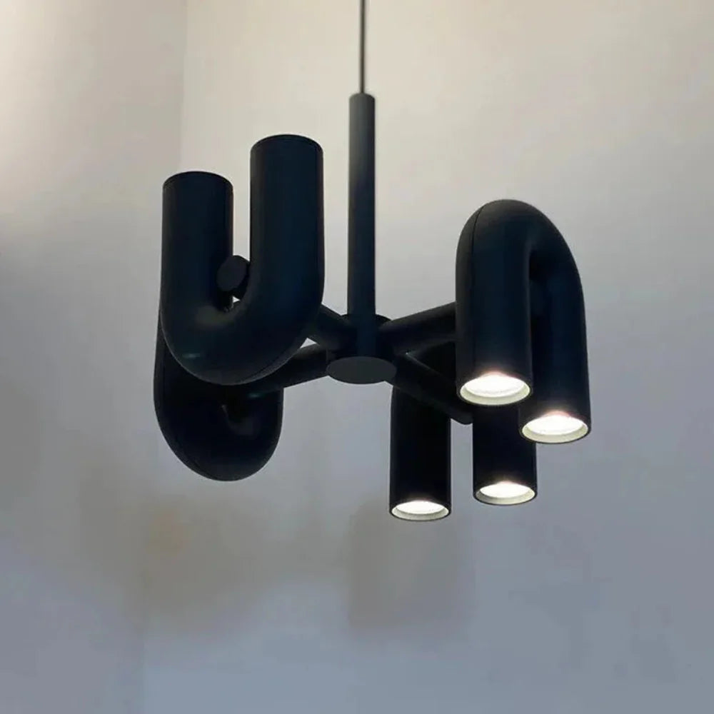 Scandinavian U-Shaped Pendant Light with Adjustable Suspension – Warm White LED Lighting 4