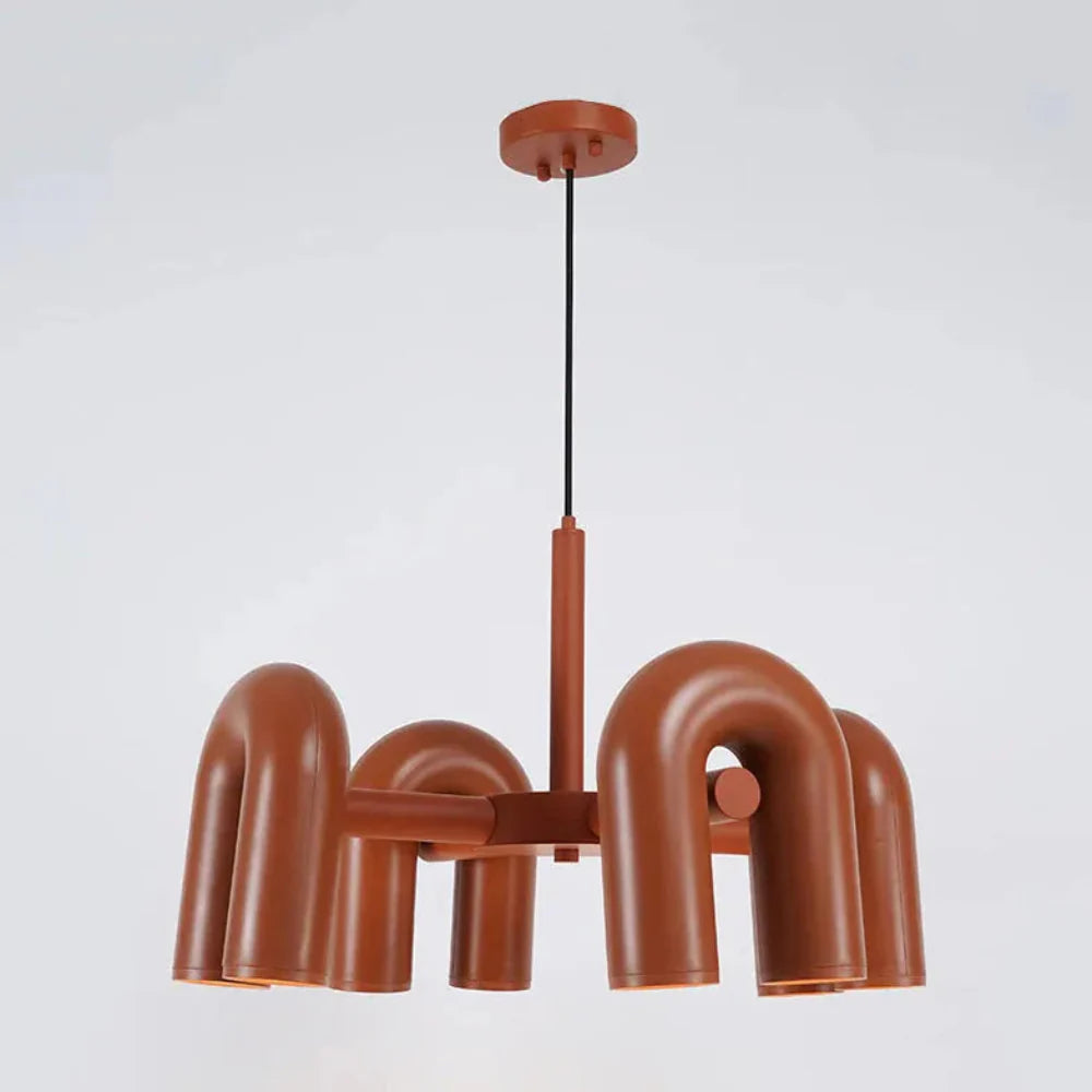 Scandinavian U-Shaped Pendant Light with Adjustable Suspension – Warm White LED Lighting 6