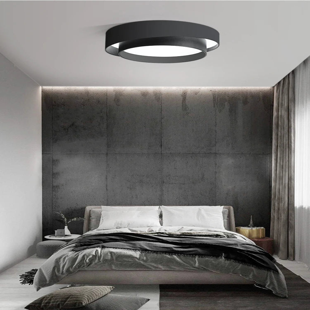 Modern LED Ceiling Light with Double Ring Design – Energy Efficient Flush Mount Fixture 2