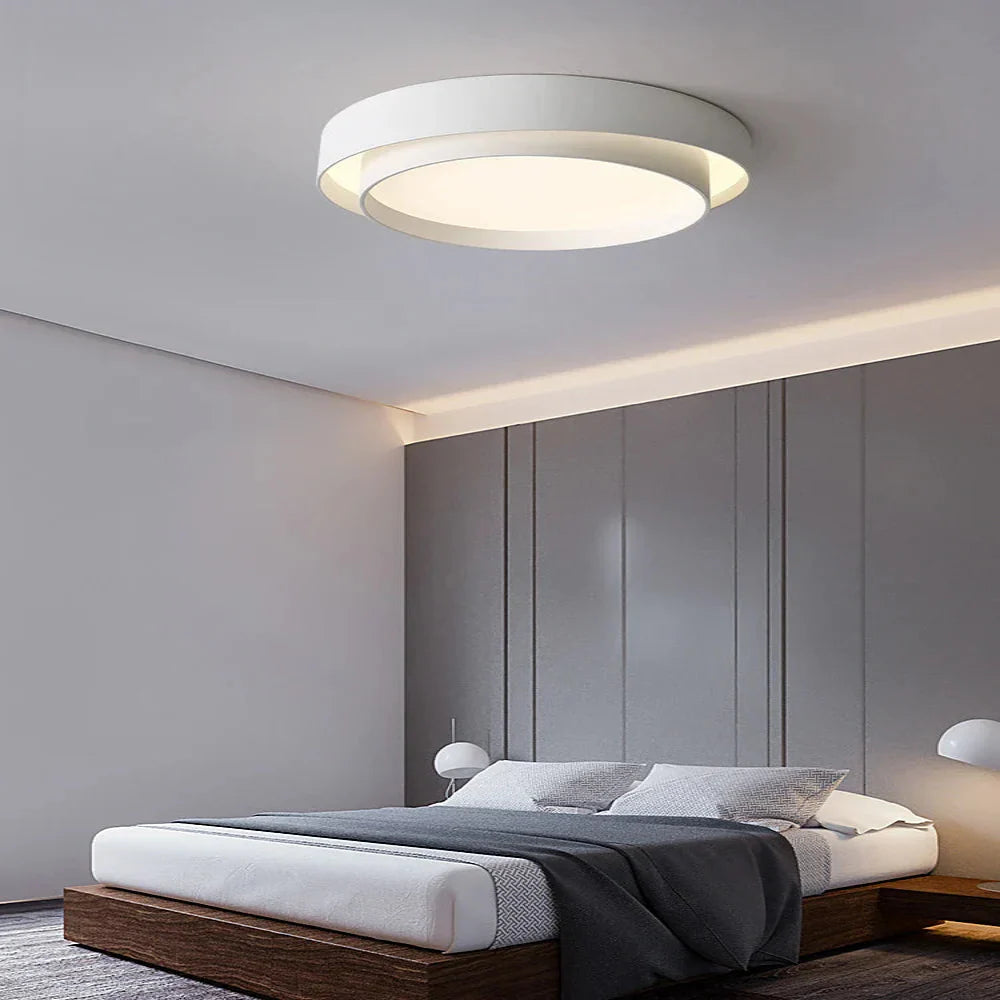 Modern LED Ceiling Light with Double Ring Design – Energy Efficient Flush Mount Fixture 3