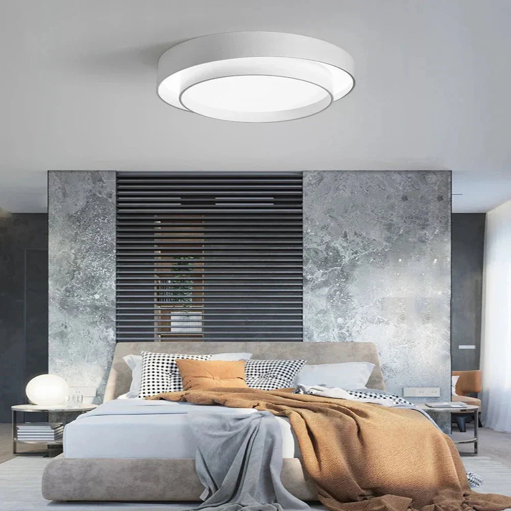 Modern LED Ceiling Light with Double Ring Design – Energy Efficient Flush Mount Fixture 4