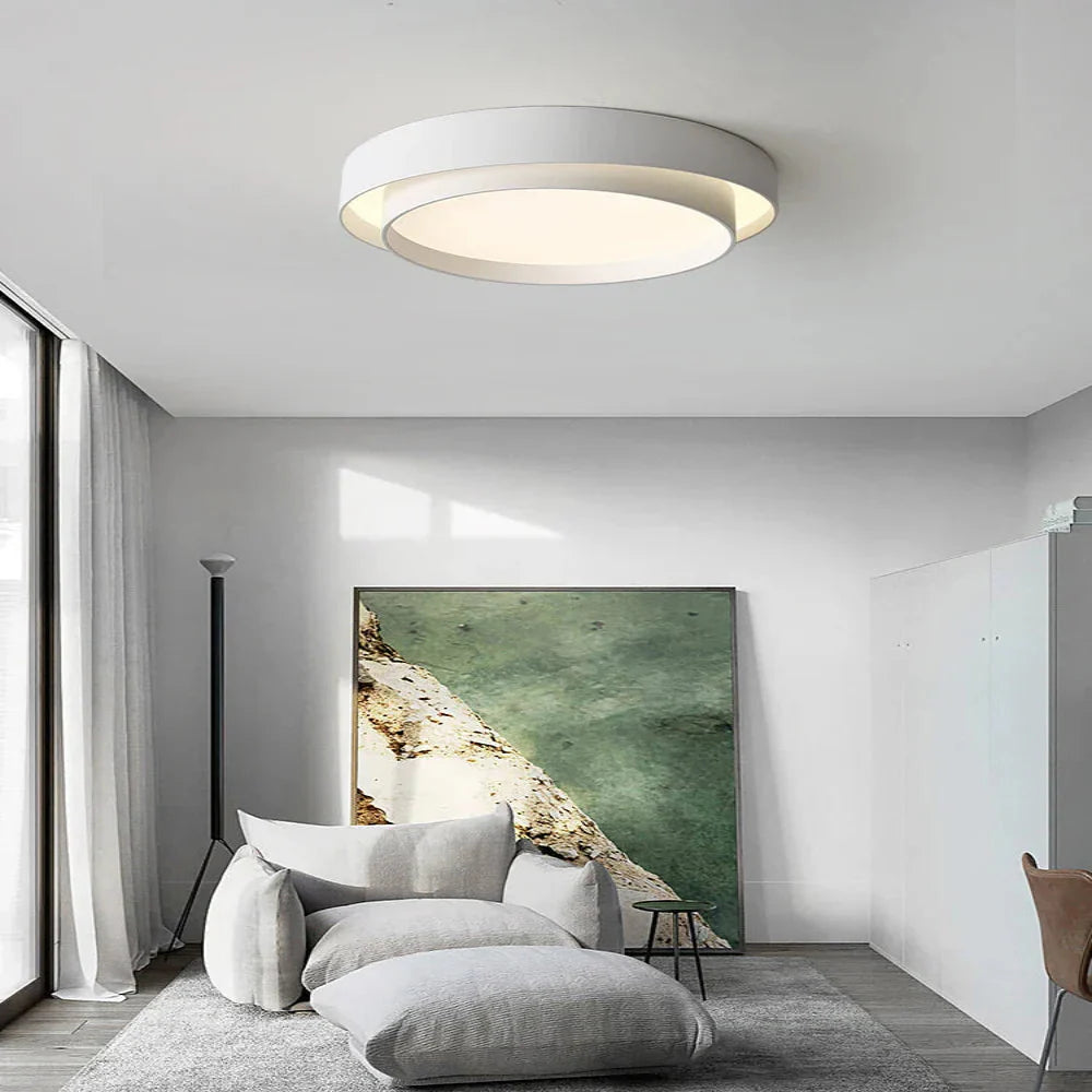 Modern LED Ceiling Light with Double Ring Design – Energy Efficient Flush Mount Fixture 5