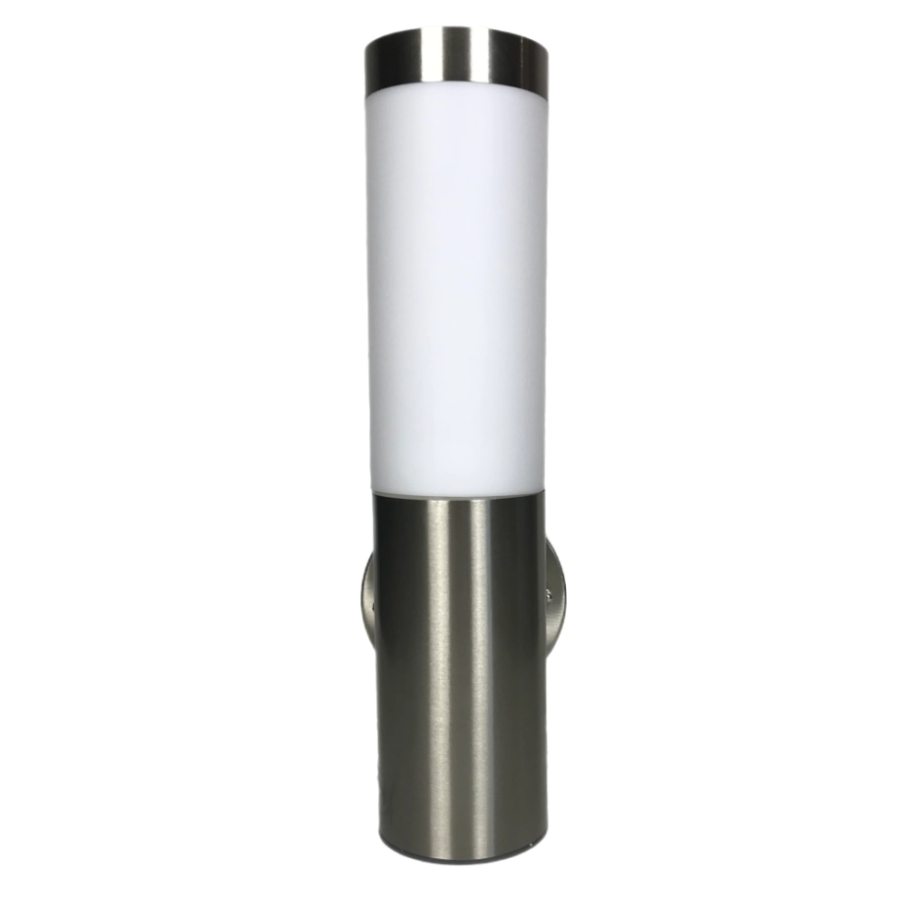 Modern Stainless Steel Outdoor Wall Light with Opal Diffuser – IP54 Weather Resistant 7