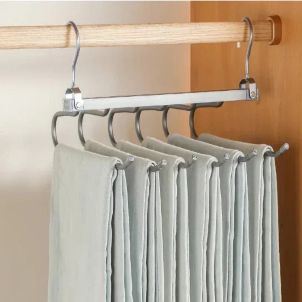 Space-Saving 6-Tier Pants Hanger – Durable Metal Design for Organizing Clothes 3