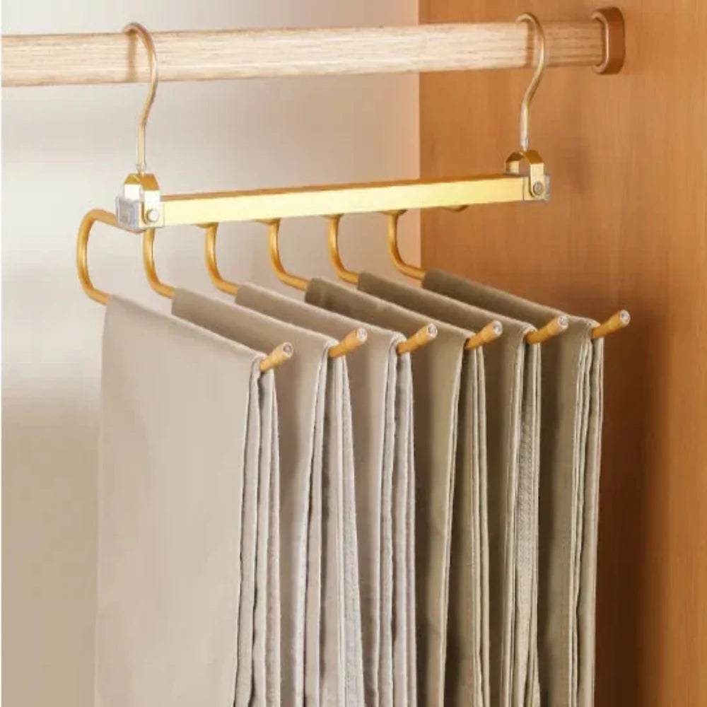 Space-Saving 6-Tier Pants Hanger – Durable Metal Design for Organizing Clothes 4