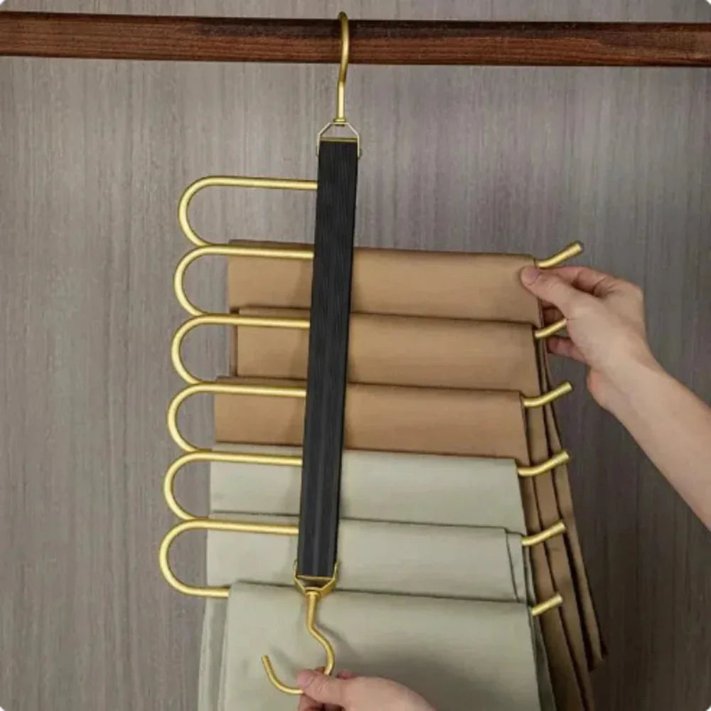 Space-Saving 6-Tier Pants Hanger – Durable Metal Design for Organizing Clothes 5