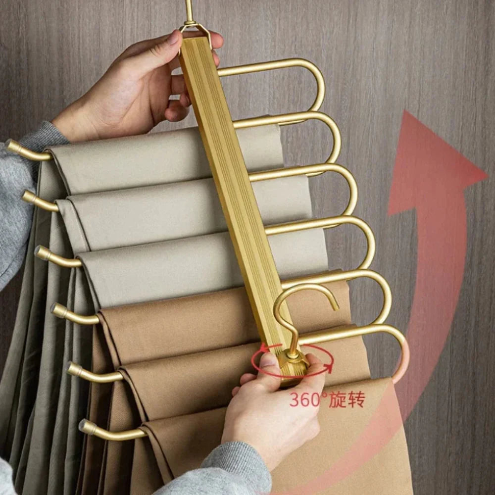 Space-Saving 6-Tier Pants Hanger – Durable Metal Design for Organizing Clothes 6
