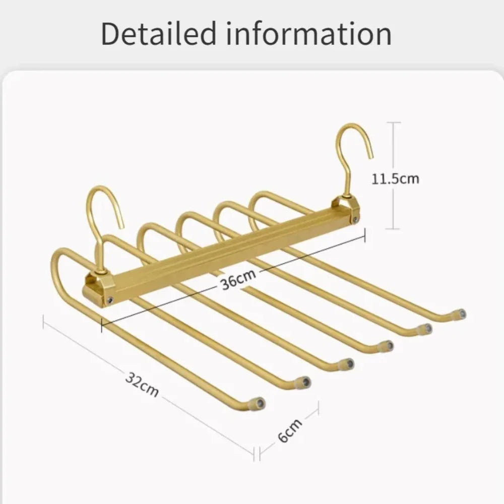 Space-Saving 6-Tier Pants Hanger – Durable Metal Design for Organizing Clothes 9