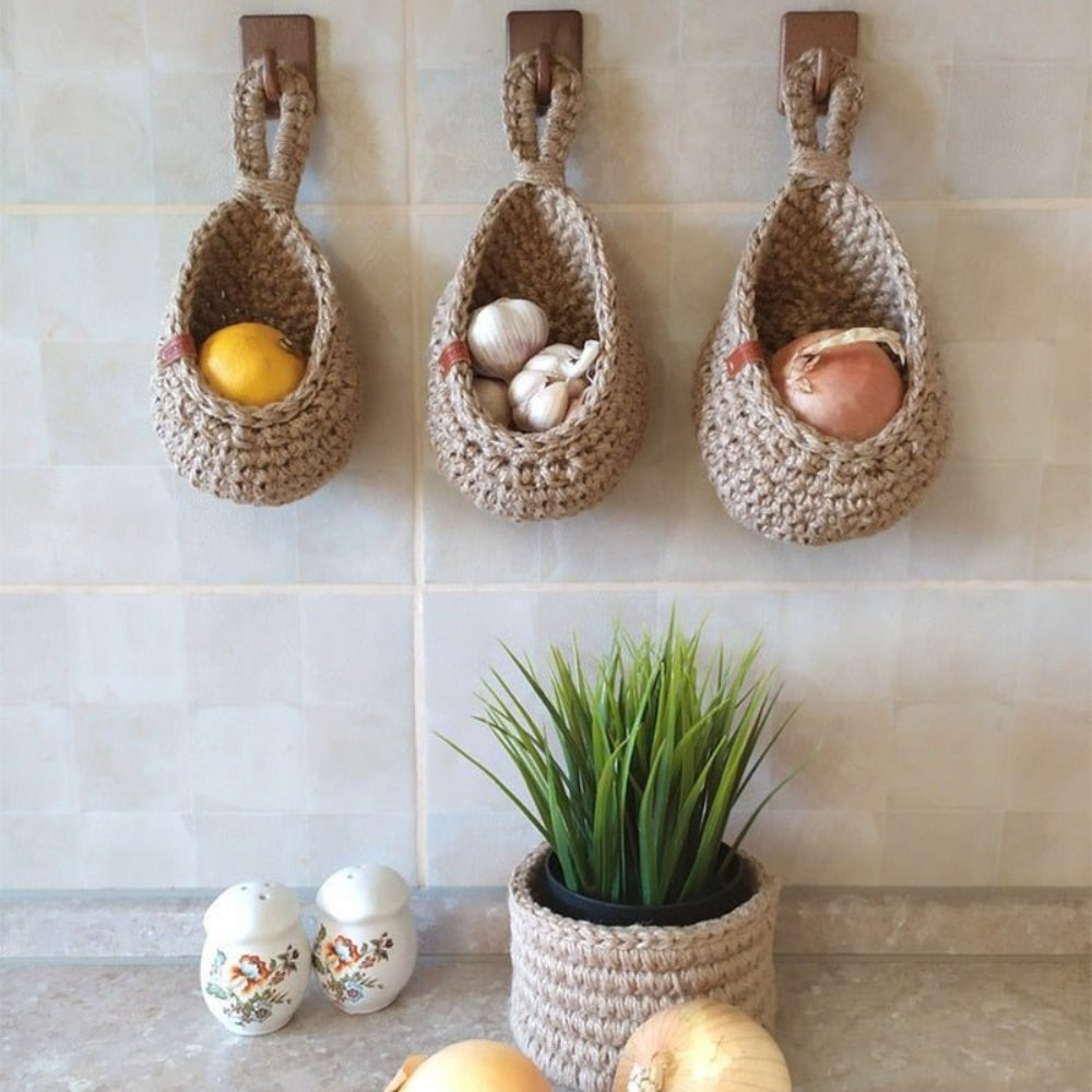 Hanging Woven Fruit and Vegetable Basket – Eco-Friendly Storage Solution for Kitchen 2