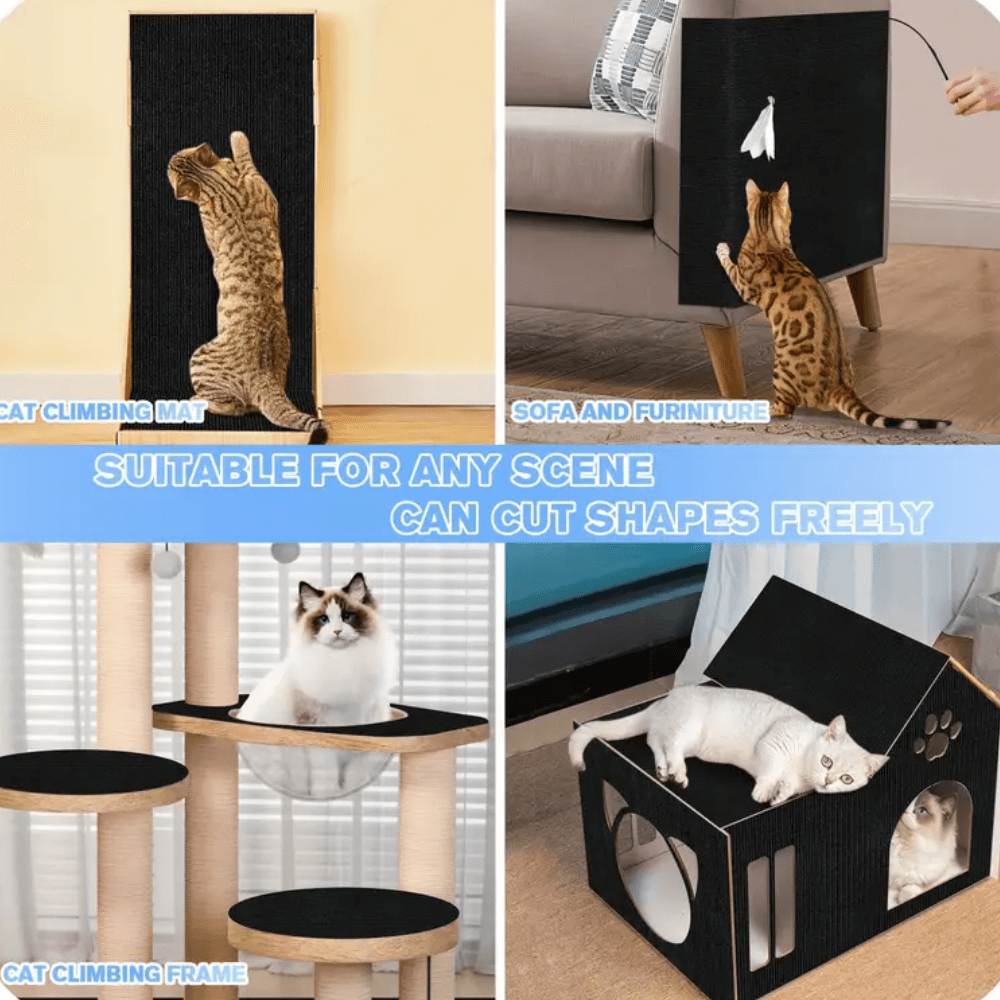 Durable Cat Scratching Mat - Multi-Functional Cat Scratch Pad and Rug for Furniture Protection and Play, Lightweight and Easy to Store 4