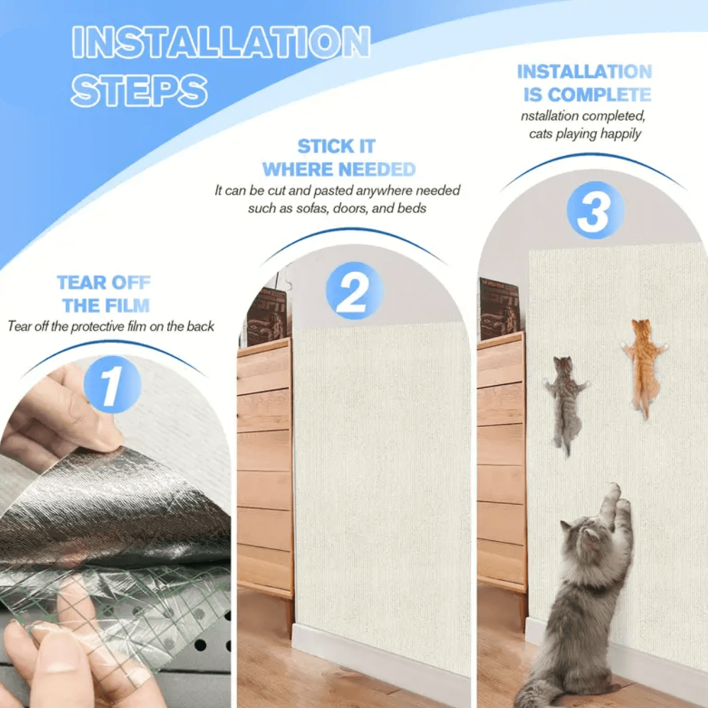 Durable Cat Scratching Mat - Multi-Functional Cat Scratch Pad and Rug for Furniture Protection and Play, Lightweight and Easy to Store 5