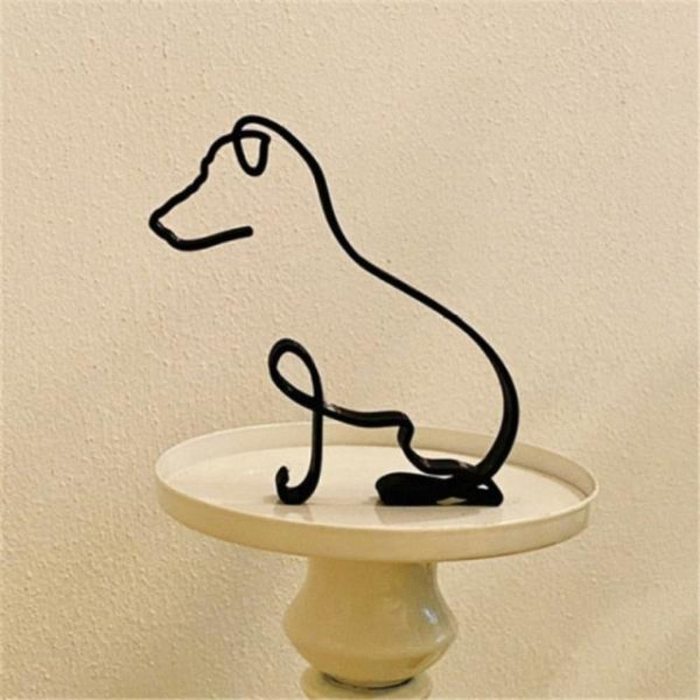 Iron Cat and Dog Silhouettes – Minimalist Pet Figurines for Home Decor 2
