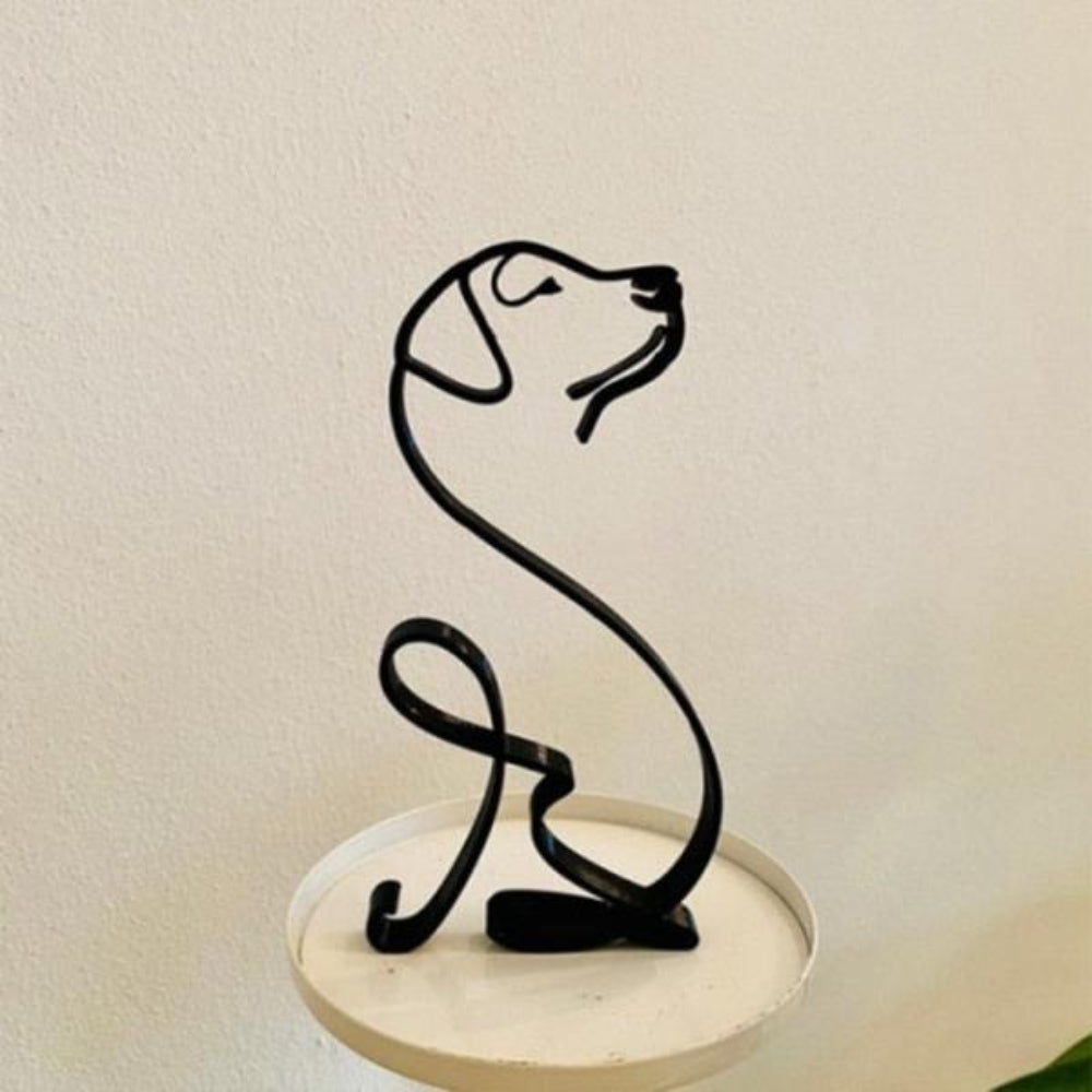 Iron Cat and Dog Silhouettes – Minimalist Pet Figurines for Home Decor 4