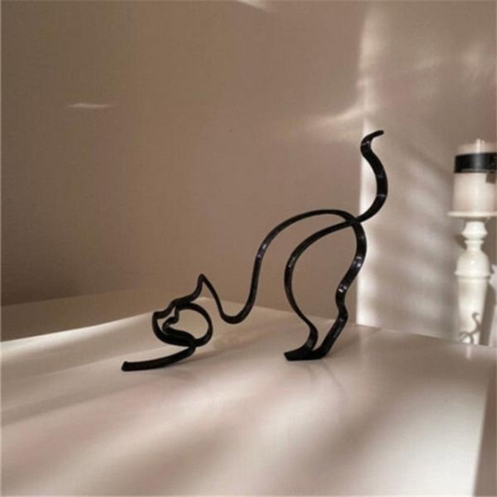 Iron Cat and Dog Silhouettes – Minimalist Pet Figurines for Home Decor 5