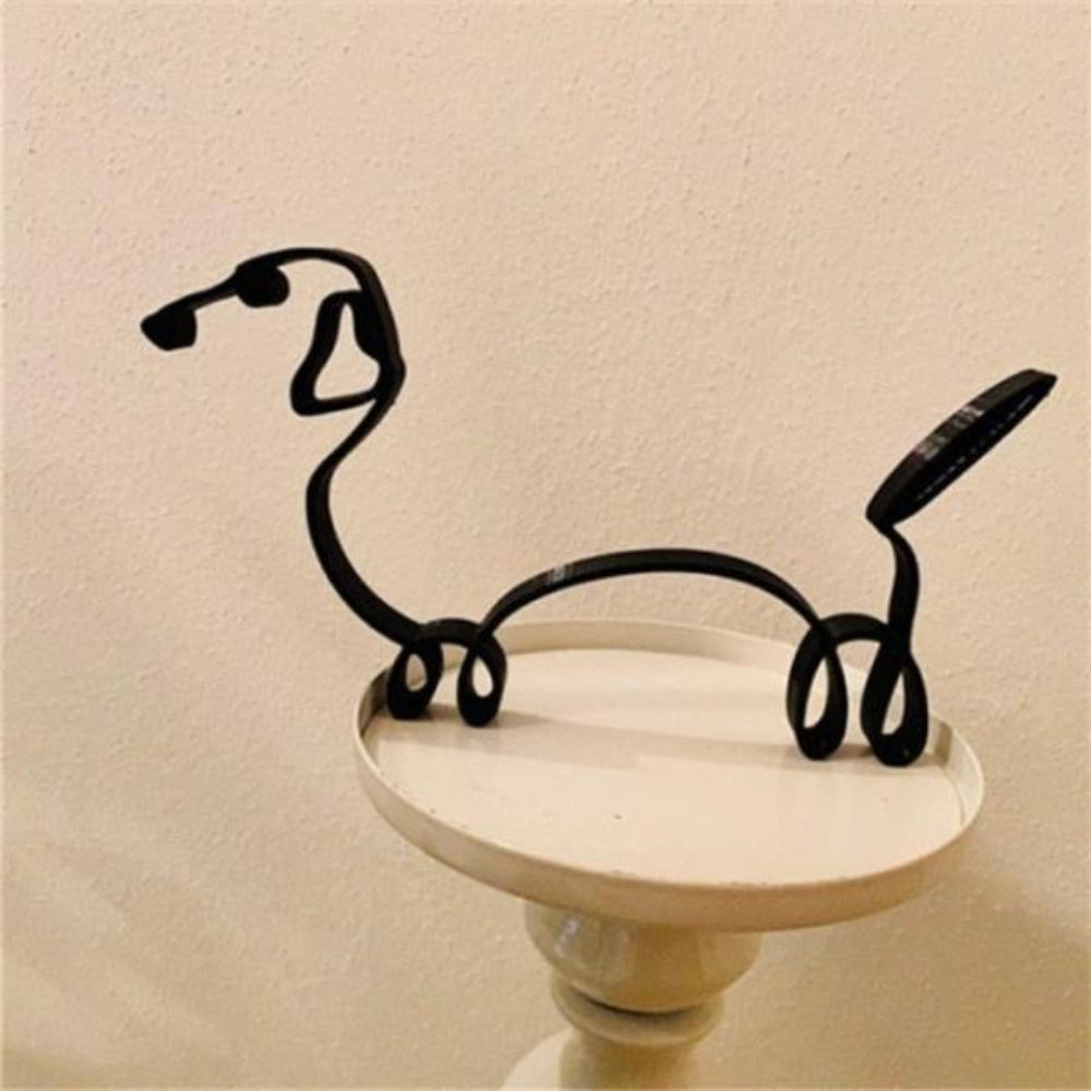 Iron Cat and Dog Silhouettes – Minimalist Pet Figurines for Home Decor 6