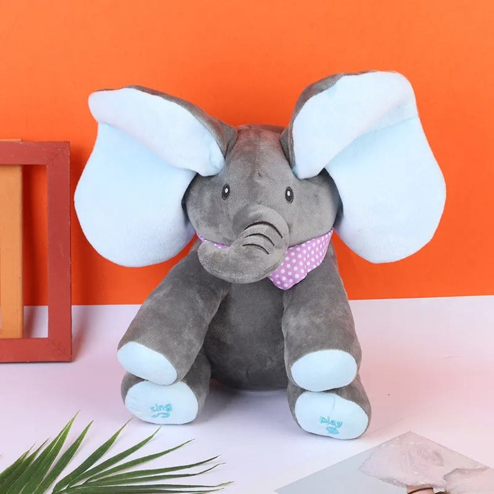 Interactive Peek-a-Boo Elephant Plush Toy – Soft Baby-Friendly Stuffed Animal with Singing and Flapping Ears 5