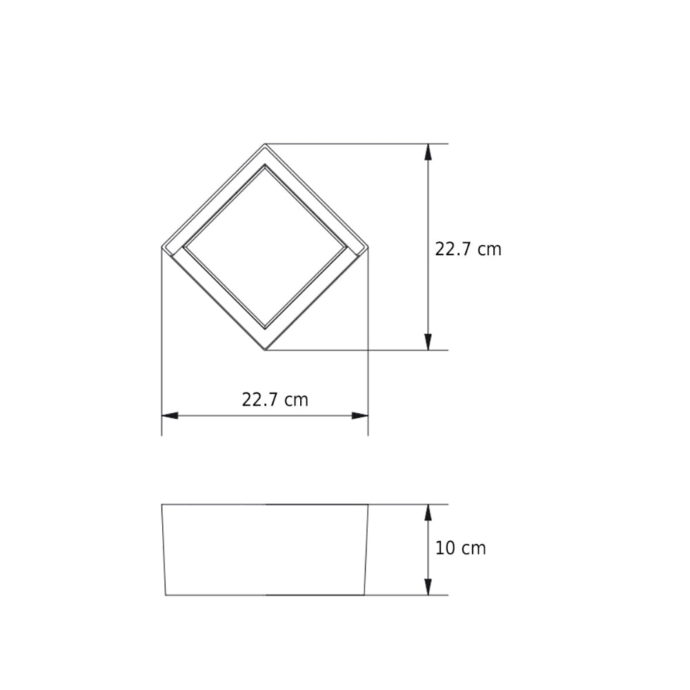 Quadra - Quadratische LED-Leuchte für Wand oder Decke