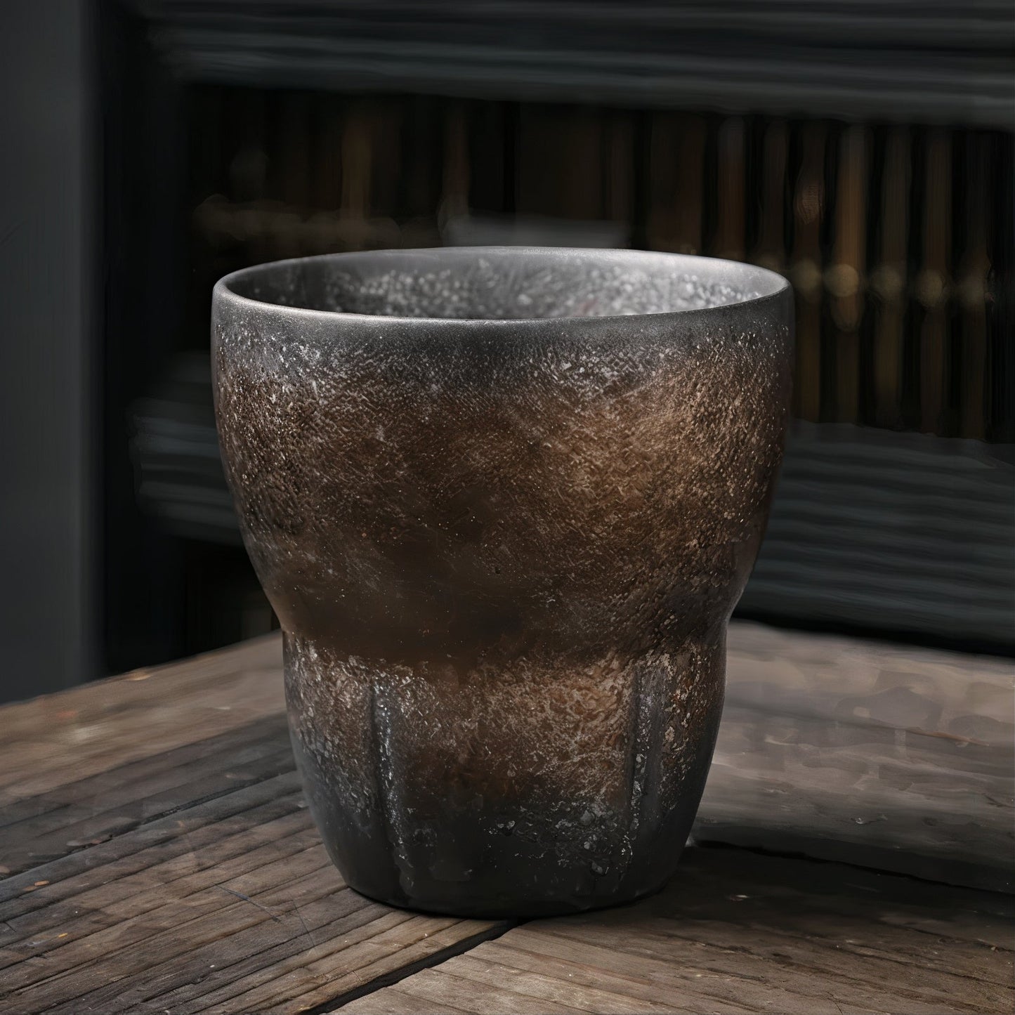 Rustic Handmade Coffee Mug with Unique Slanted Design – 100-200ml Porcelain Cup 9