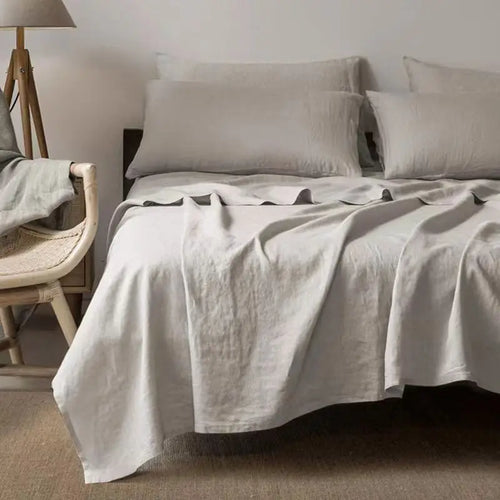 100% Linen Bed Sheet - Breathable, Moisture-Wicking, and Temperature-Regulating for Cozy Sleep 1
