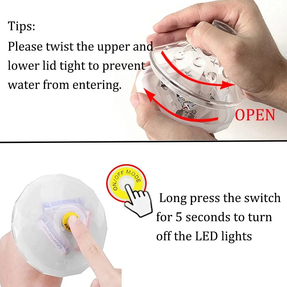 Floating RGB Pool Light – Waterproof LED Disco Light for Pools and Spas 8