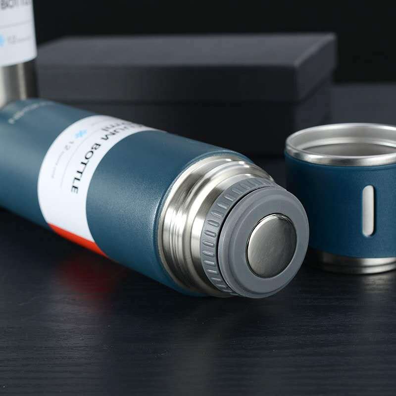 Thermowise - Isolierte Thermosflasche aus Edelstahl mit Becher