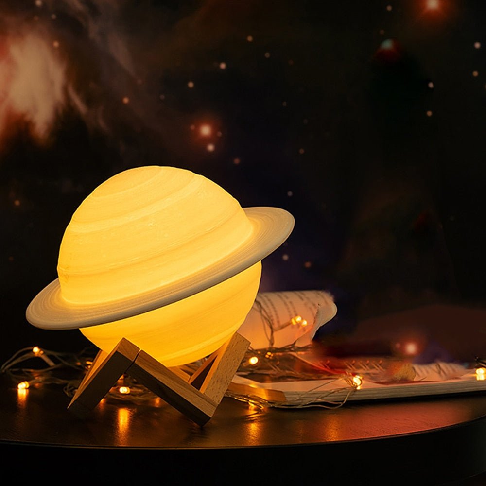 Saturna Glow - 3D-gedrucktes Saturn-Nachtlicht