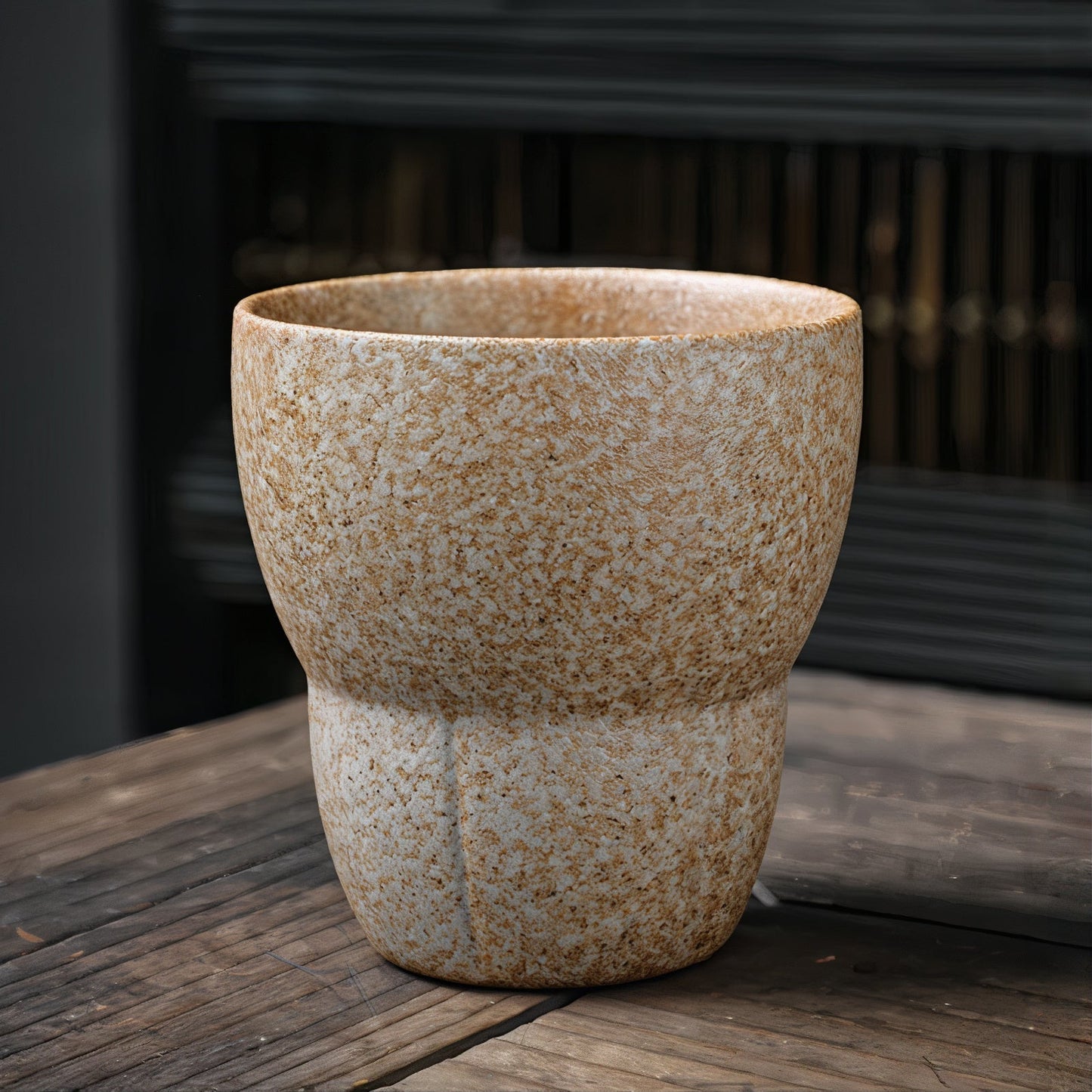 Rustic Handmade Coffee Mug with Unique Slanted Design – 100-200ml Porcelain Cup 6