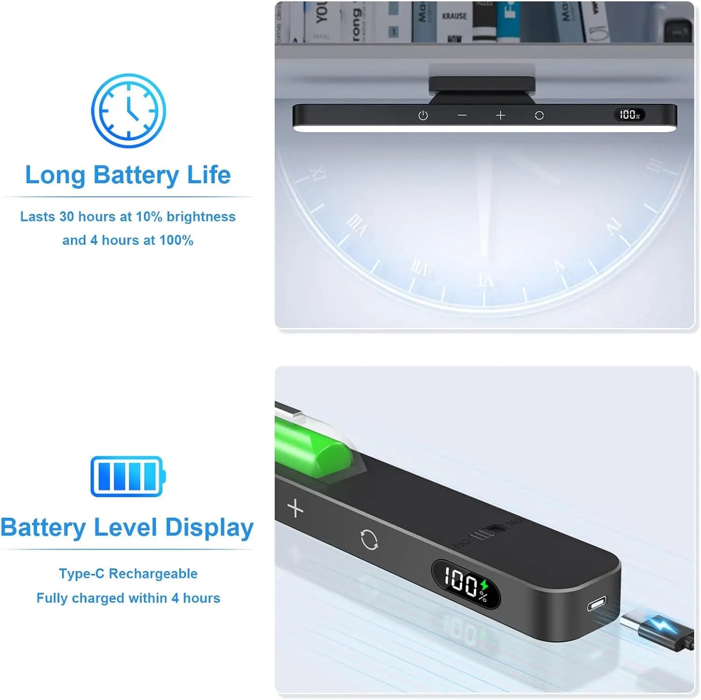 Rechargeable Dimmable LED Night Light with 3 Color Modes – Portable Touch Control Lamp 4