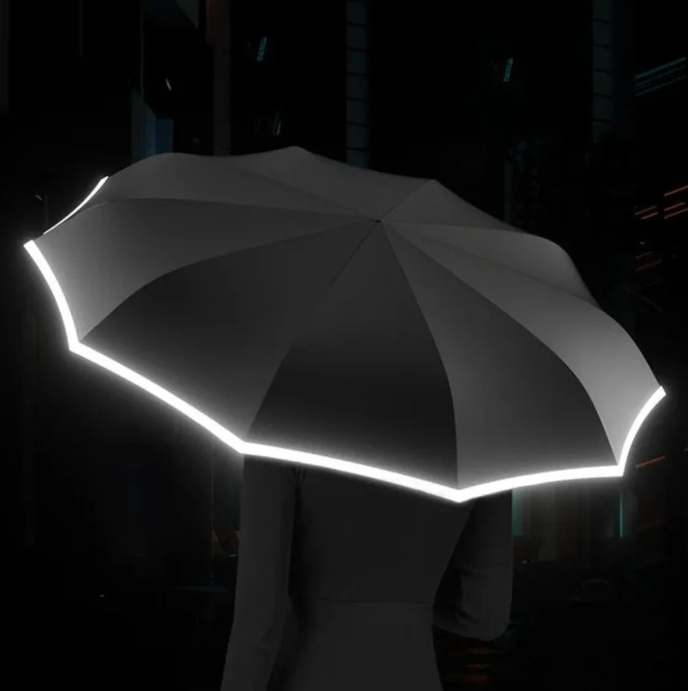 ReflectaShield - Winddichter, reflektierender Sicherheitsregenschirm