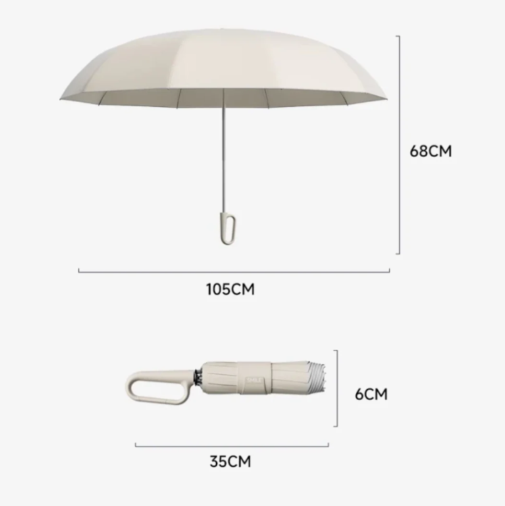 ReflectaShield - Winddichter, reflektierender Sicherheitsregenschirm