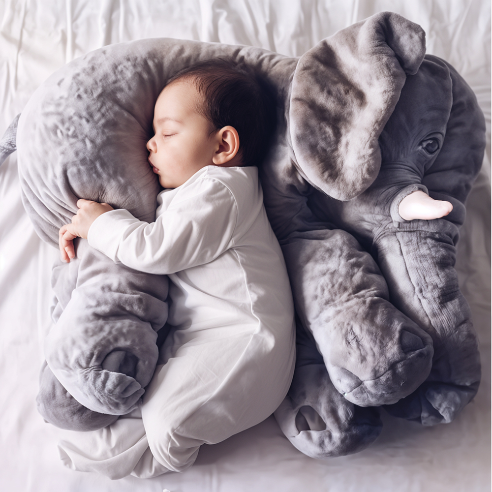Snugglephant - Weiches Elefanten-Kuschelkissen für Babys und Kinder
