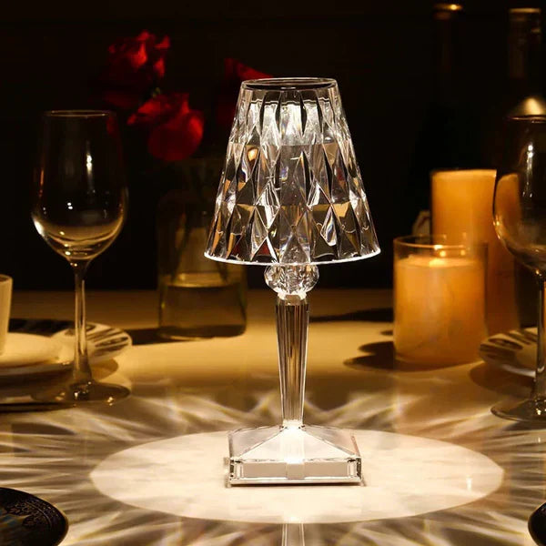 Rechargeable LED Table Lamp with Crystal Effect – Touch Activated, USB-C Powered, Modern Design 4