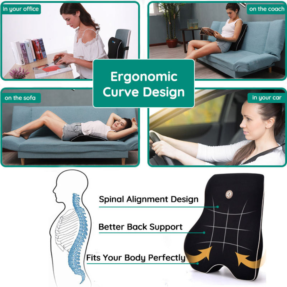 SpineEase - Ergonomisches Lendenwirbelstützkissen