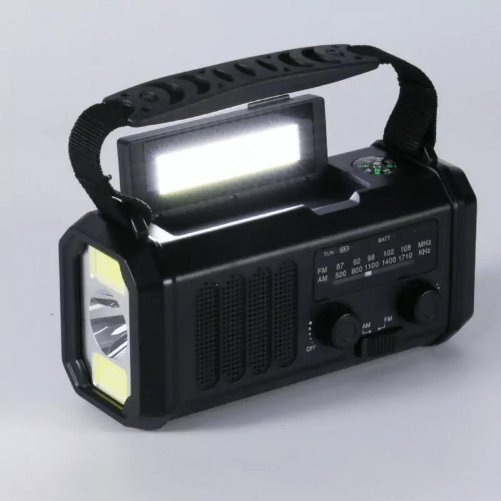 StormCore - 10.000 mAh Notfall-Powerbank & Kurbelradio