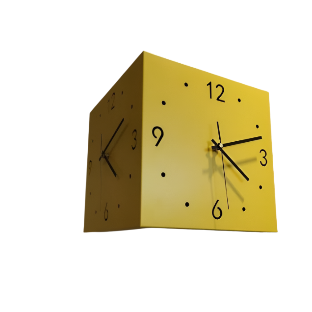Twinora - Doppelseitige Wanduhr
