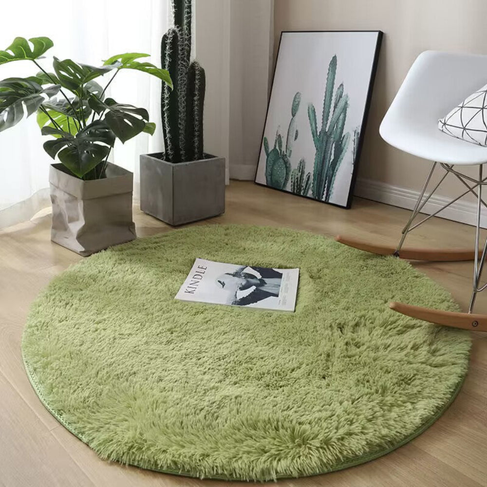 Veloura - Ultraweicher runder flauschiger Teppich für Schlafzimmer und Wohnzimmer