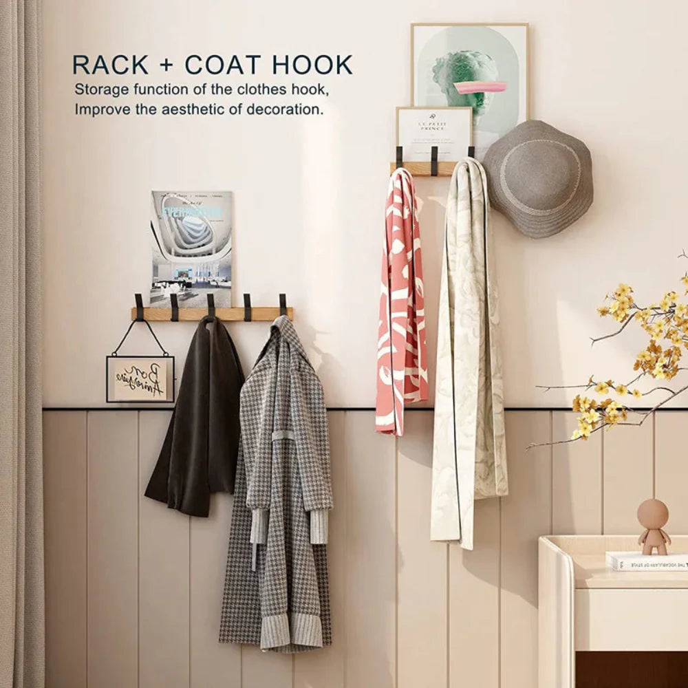 Nordic Design Wall Coat Rack with Movable Double Hooks – Stylish and Durable Storage Solution 4