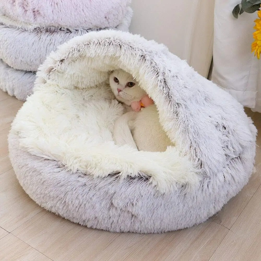 WhiskerNook - 2in1 Convertible Katzenhöhle & Lounge Bett