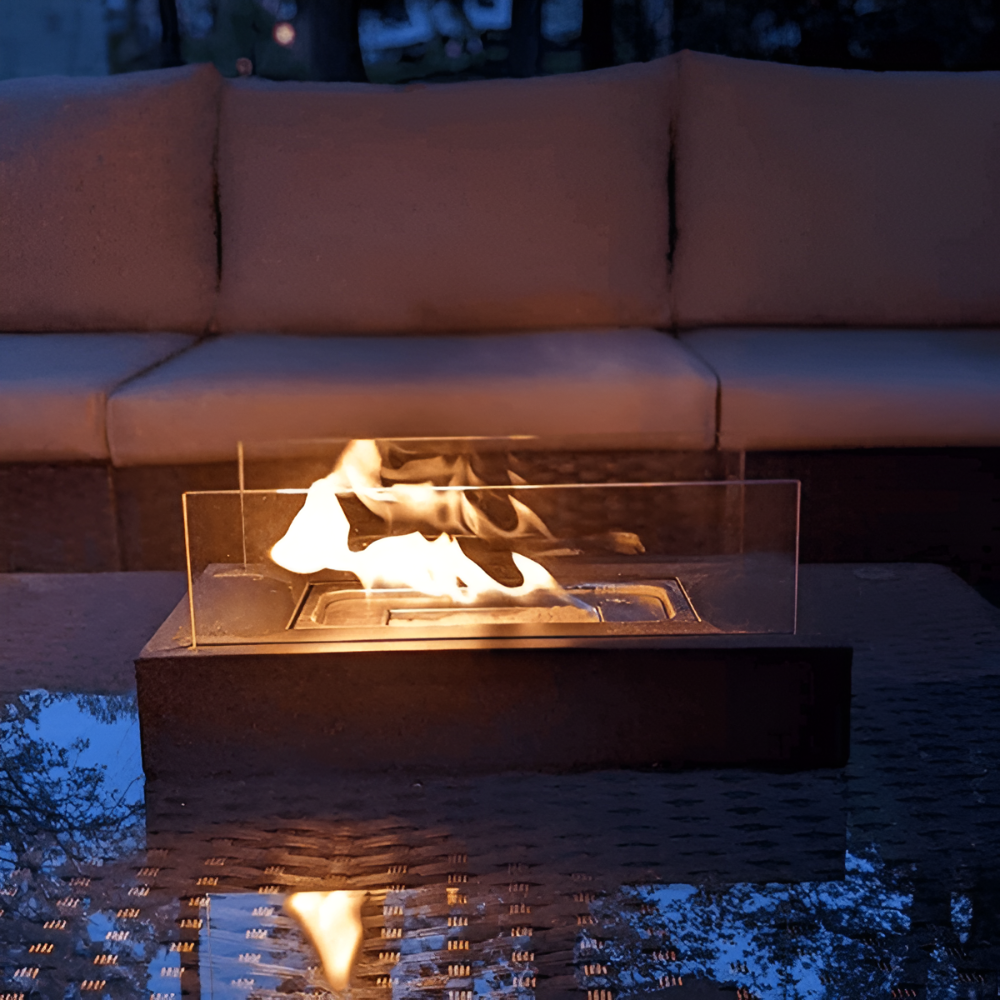 Portable Mini Tabletop Fireplace with Heat-Resistant Glass – Ideal for Indoor and Outdoor Use 3