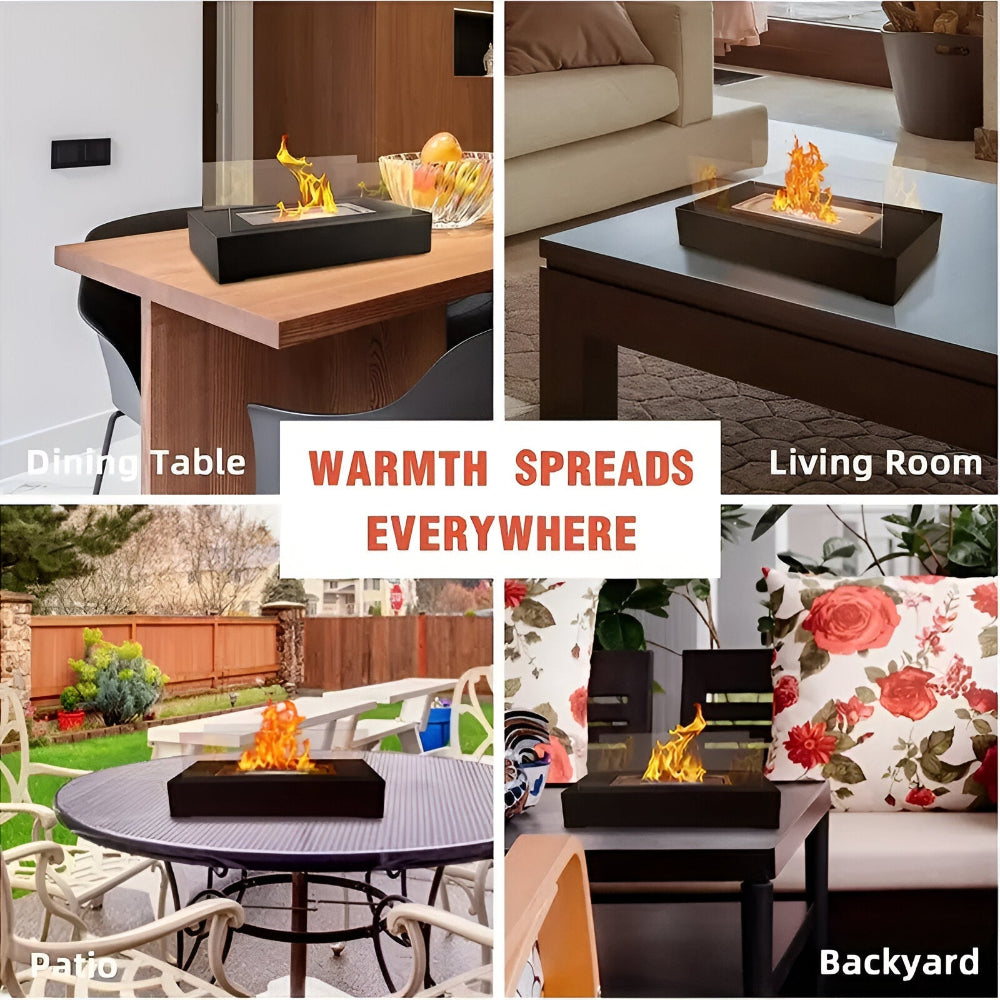 Portable Mini Tabletop Fireplace with Heat-Resistant Glass – Ideal for Indoor and Outdoor Use 6