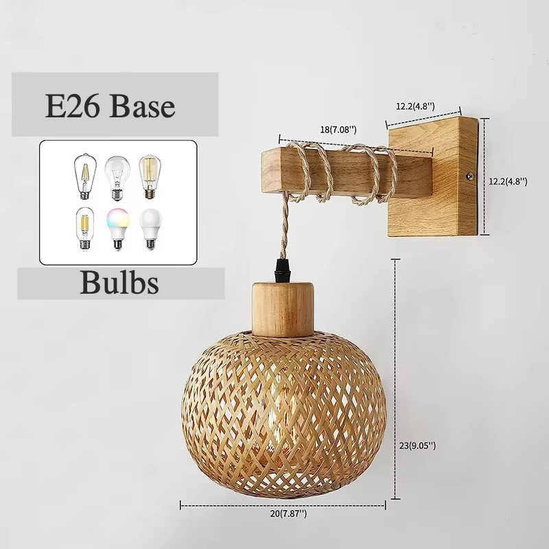 Handwoven Bamboo Wall Light – Dual Directional Ambient Lighting for Modern and Rustic Interiors 6