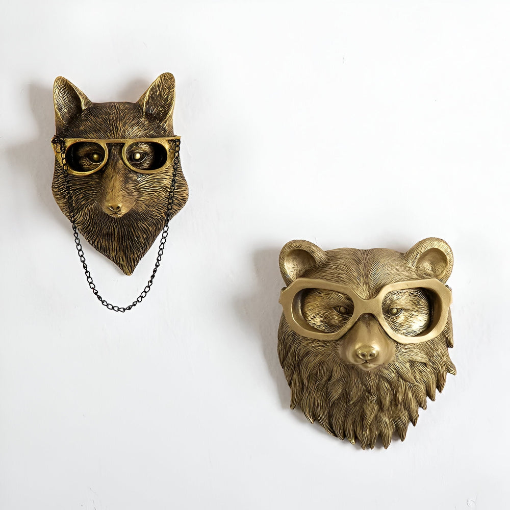 Wall-Mounted Animal Sculptures – Handcrafted Decorative Hooks for Home Accents 4