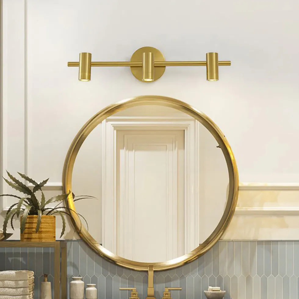 Minimalist Wall Sconce with Gold Accents – Modern Cylindrical Design for Living Room and Bedroom 3