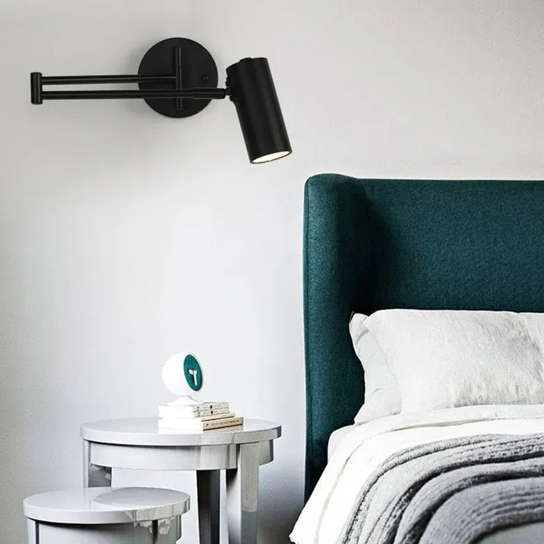 Foldable Modern Reading Wall Lamp with Adjustable Angle – Compact Black Design 2