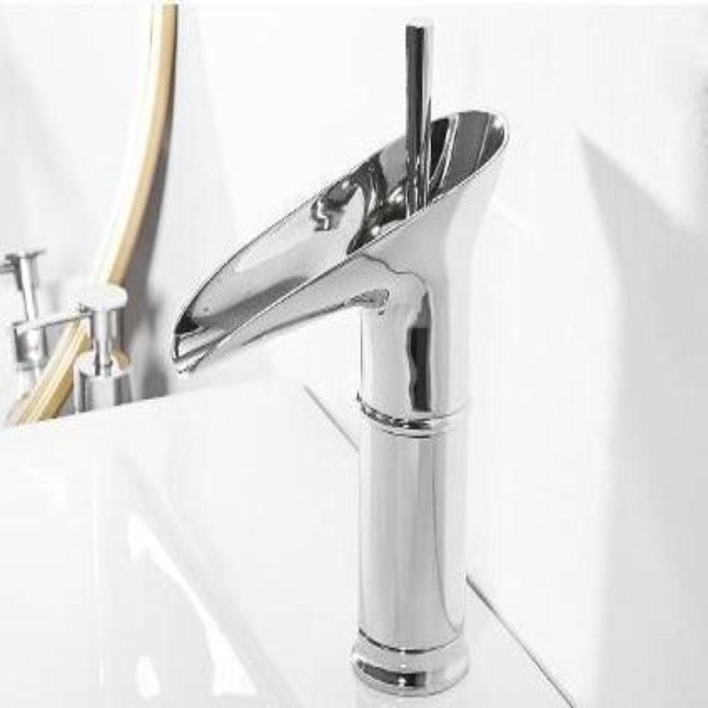 Antique Waterfall Bathroom Faucet – Brass Single Handle Sink Mixer with Elegant Design 16