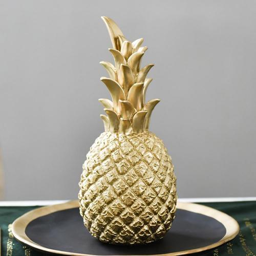 Decorative Pineapple Figurine – Glossy Ceramic Accent with Gold Accents for Home Decor 5
